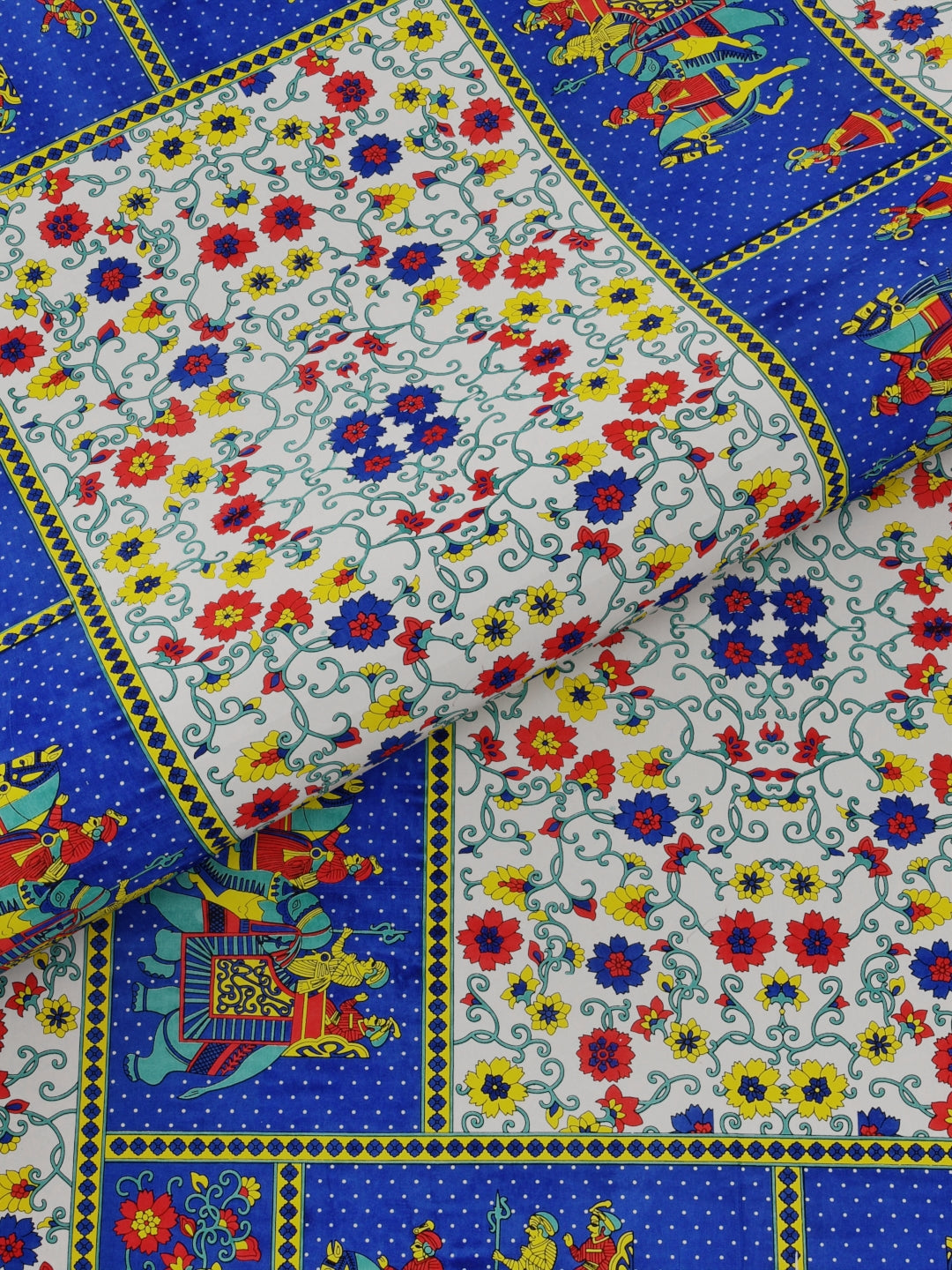 Pure Organic Cotton Bedsheet Hand Block Printed King Size with Pillow Covers 240 TC 90X108 inches