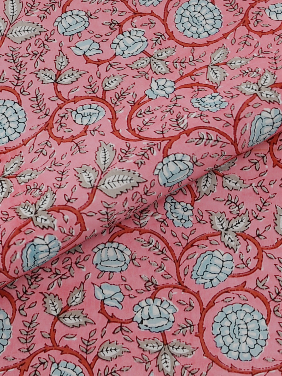 Pure Organic Cotton Bedsheet Hand Block Printed King Size with Pillow Covers 240 TC 90X108 inches