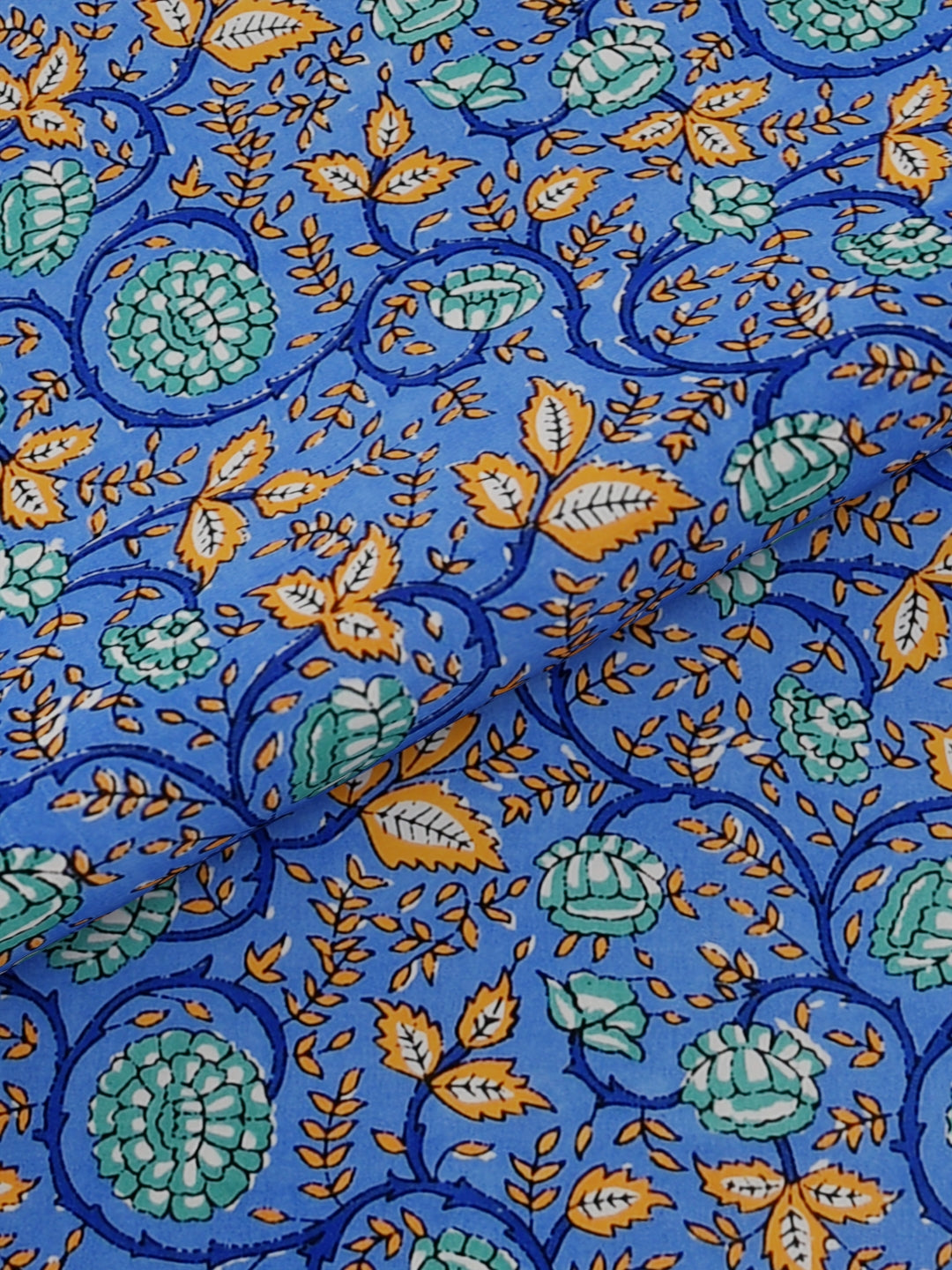 Pure Organic Cotton Bedsheet Hand Block Printed King Size with Pillow Covers 240 TC 90X108 inches