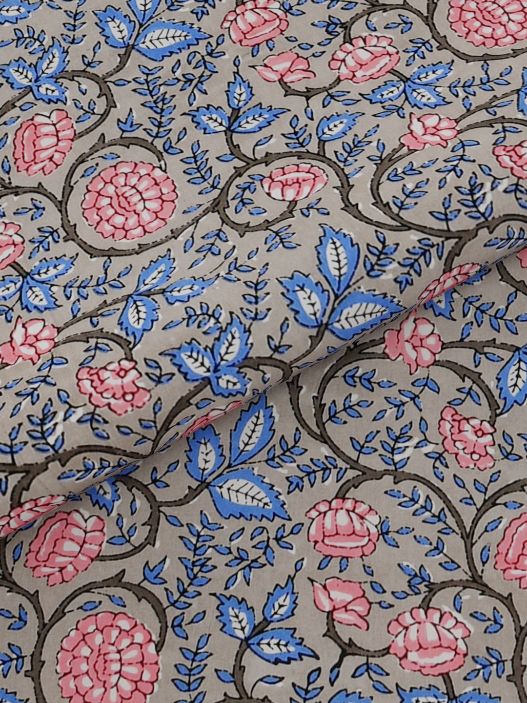Pure Organic Cotton Bedsheet Hand Block Printed King Size with Pillow Covers 240 TC 90X108 inches