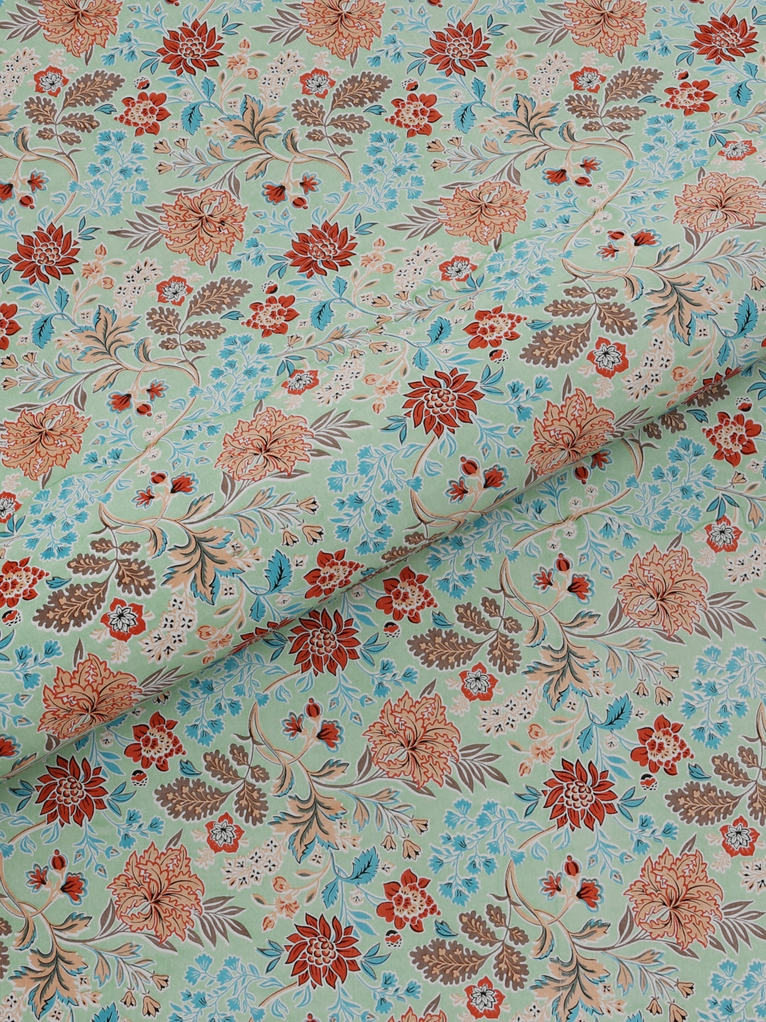 Pure Organic Cotton Bedsheet Hand Block Printed King Size with Pillow Covers 240 TC 90X108 inches