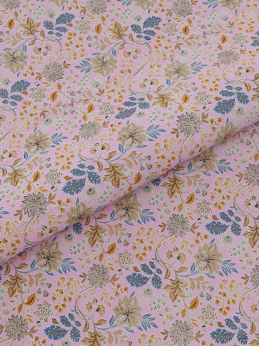 Pure Organic Cotton Bedsheet Hand Block Printed King Size with Pillow Covers 240 TC 90X108 inches