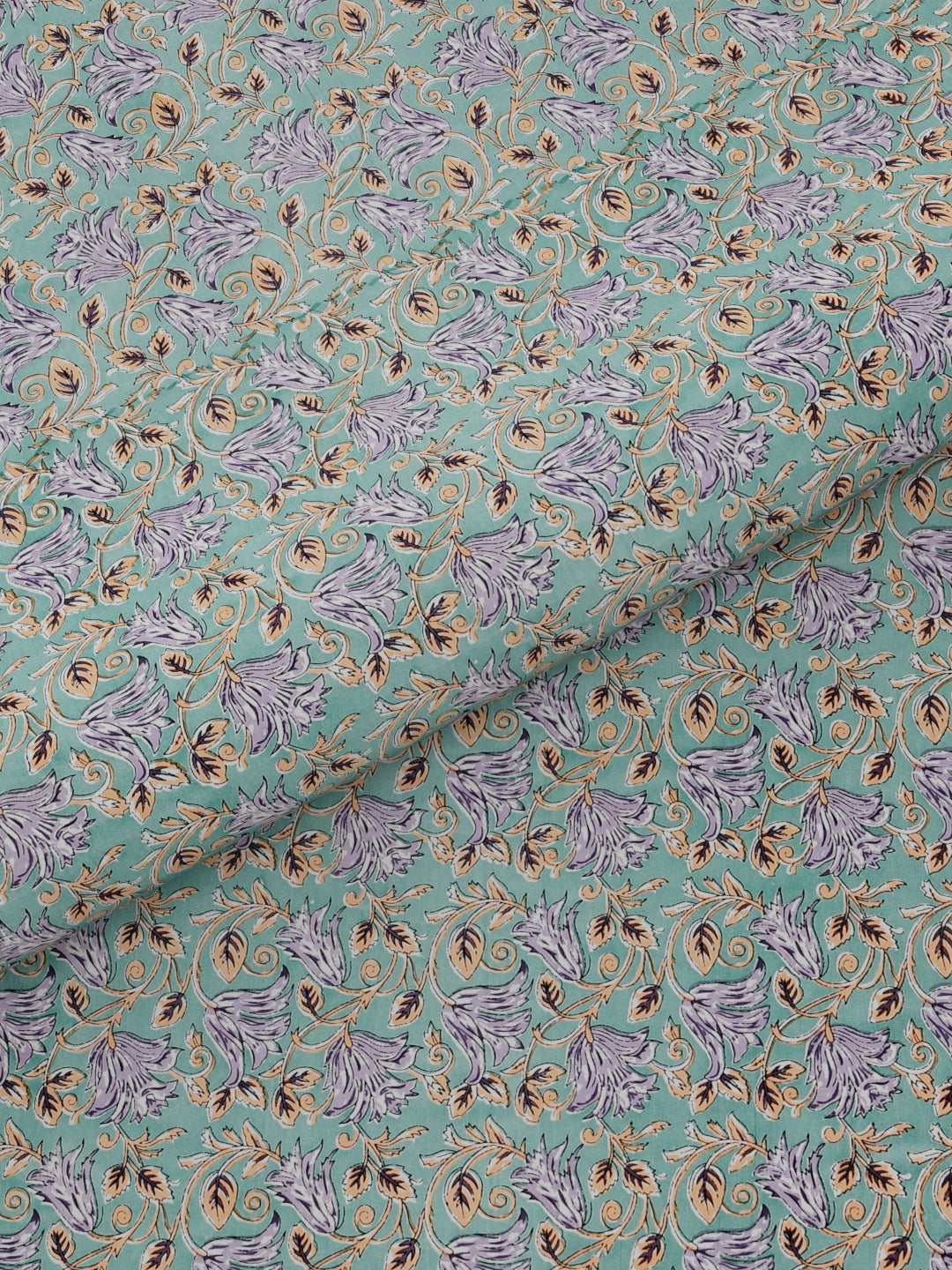 Pure Organic Cotton Bedsheet Hand Block Printed King Size with Pillow Covers 240 TC 90X108 inches