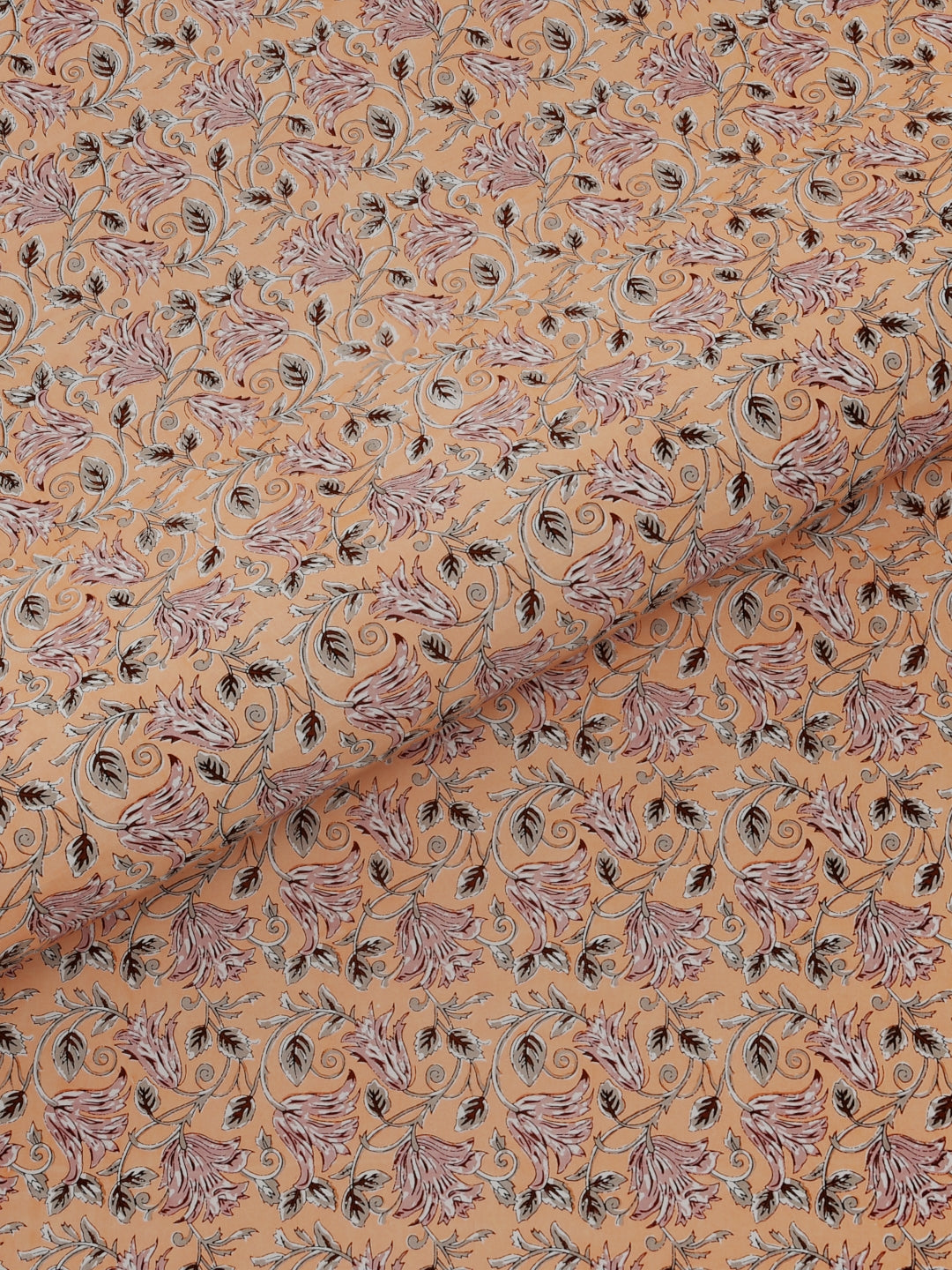 Pure Organic Cotton Bedsheet Hand Block Printed King Size with Pillow Covers 240 TC 90X108 inches