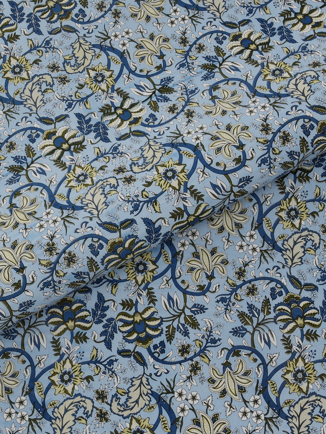 Pure Organic Cotton Bedsheet Hand Block Printed King Size with Pillow Covers 240 TC 90X108 inches