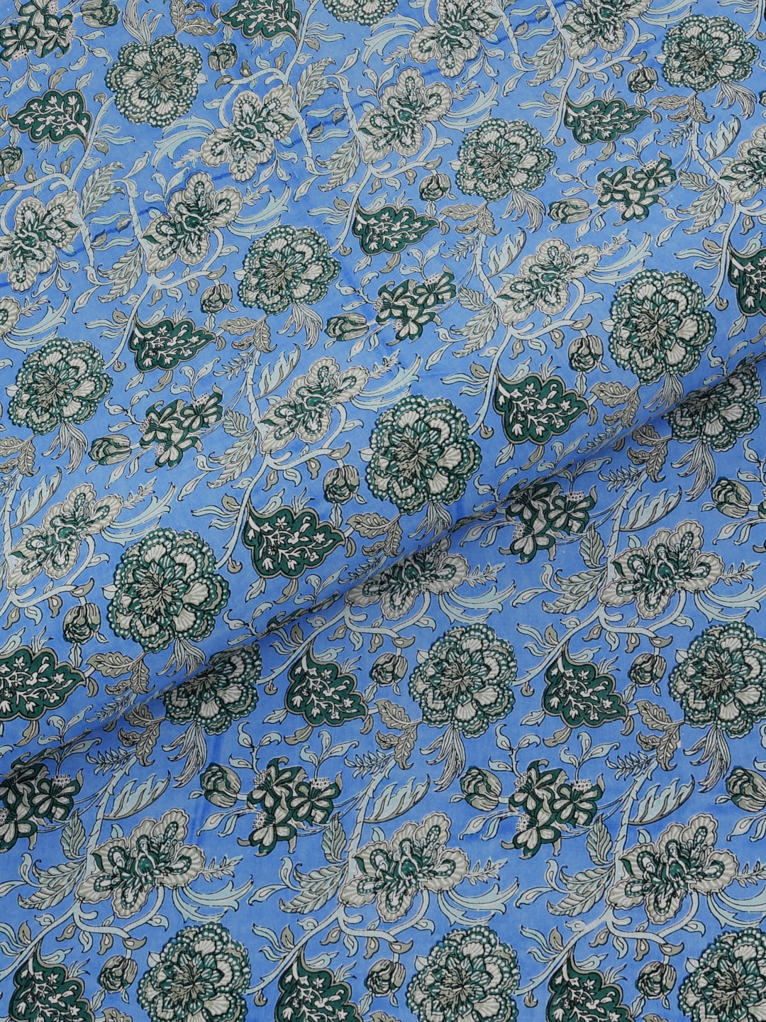 Pure Organic Cotton Bedsheet Hand Block Printed King Size with Pillow Covers 240 TC 90X108 inches