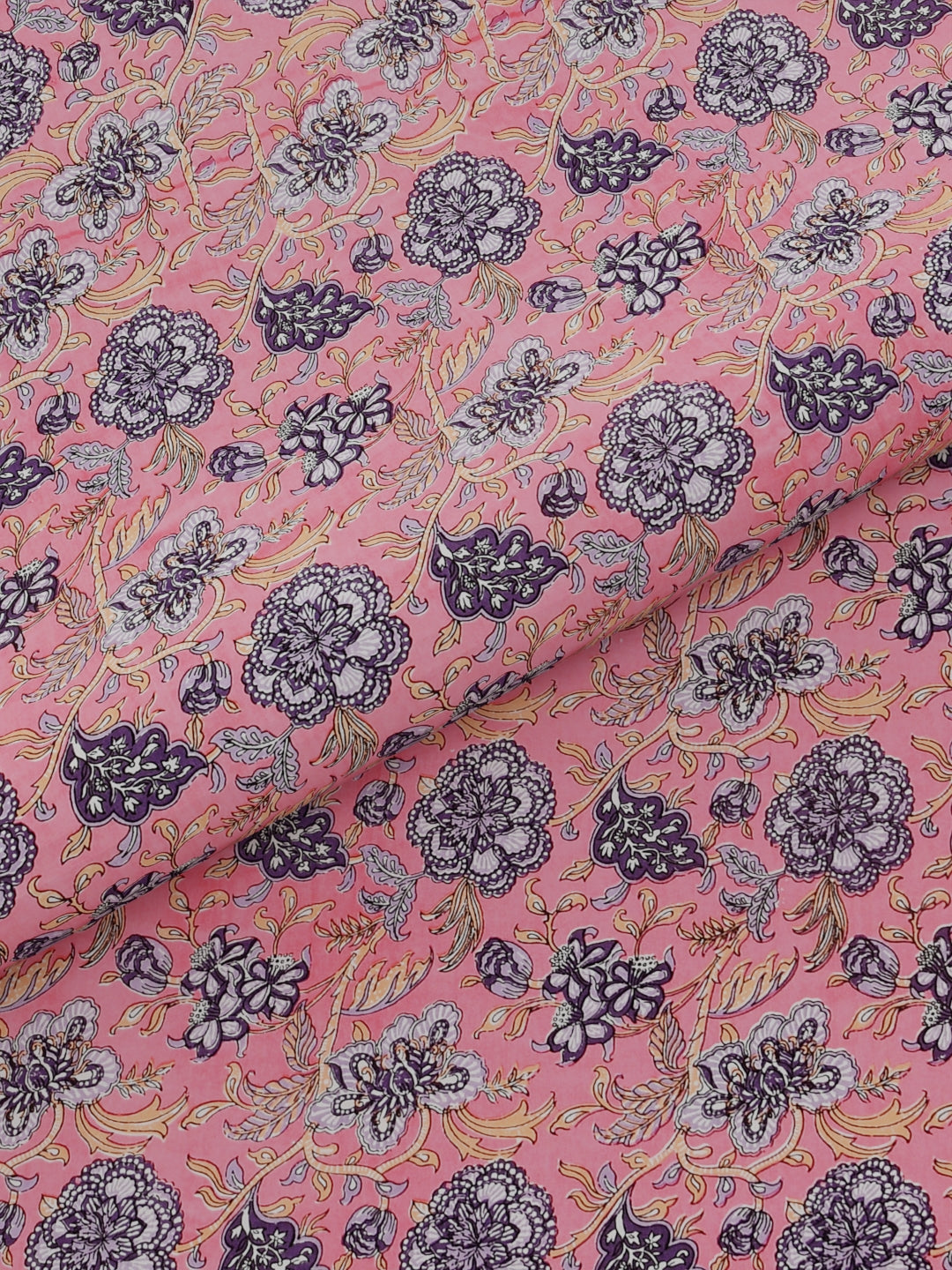 Pure Organic Cotton Bedsheet Hand Block Printed King Size with Pillow Covers 240 TC 90X108 inches