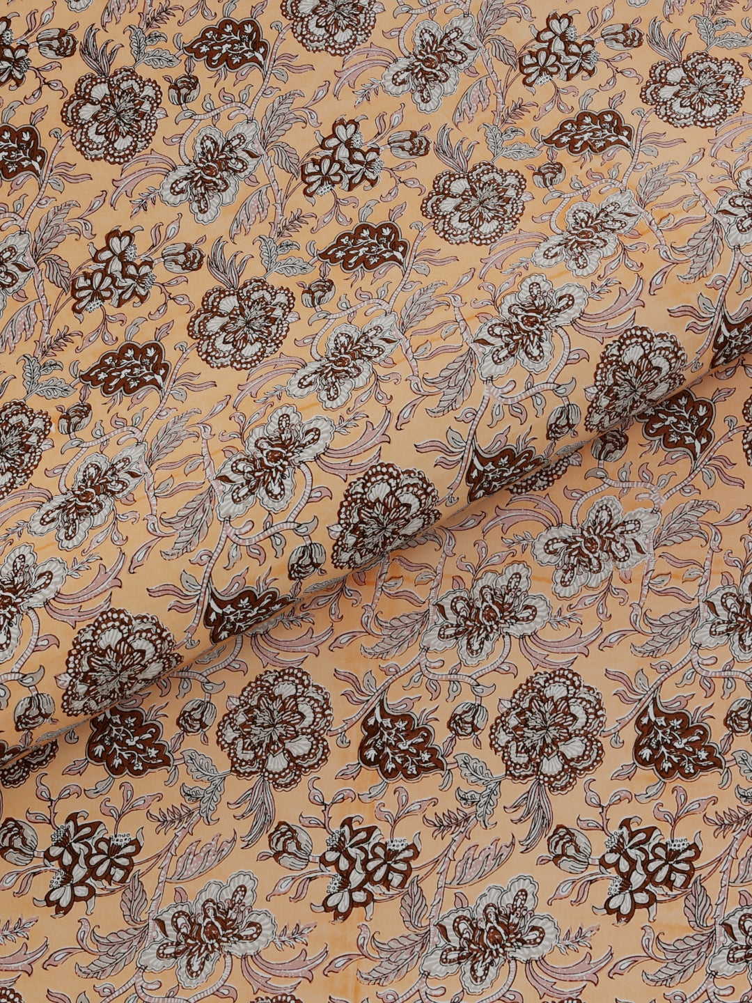 Pure Organic Cotton Bedsheet Hand Block Printed King Size with Pillow Covers 240 TC 90X108 inches
