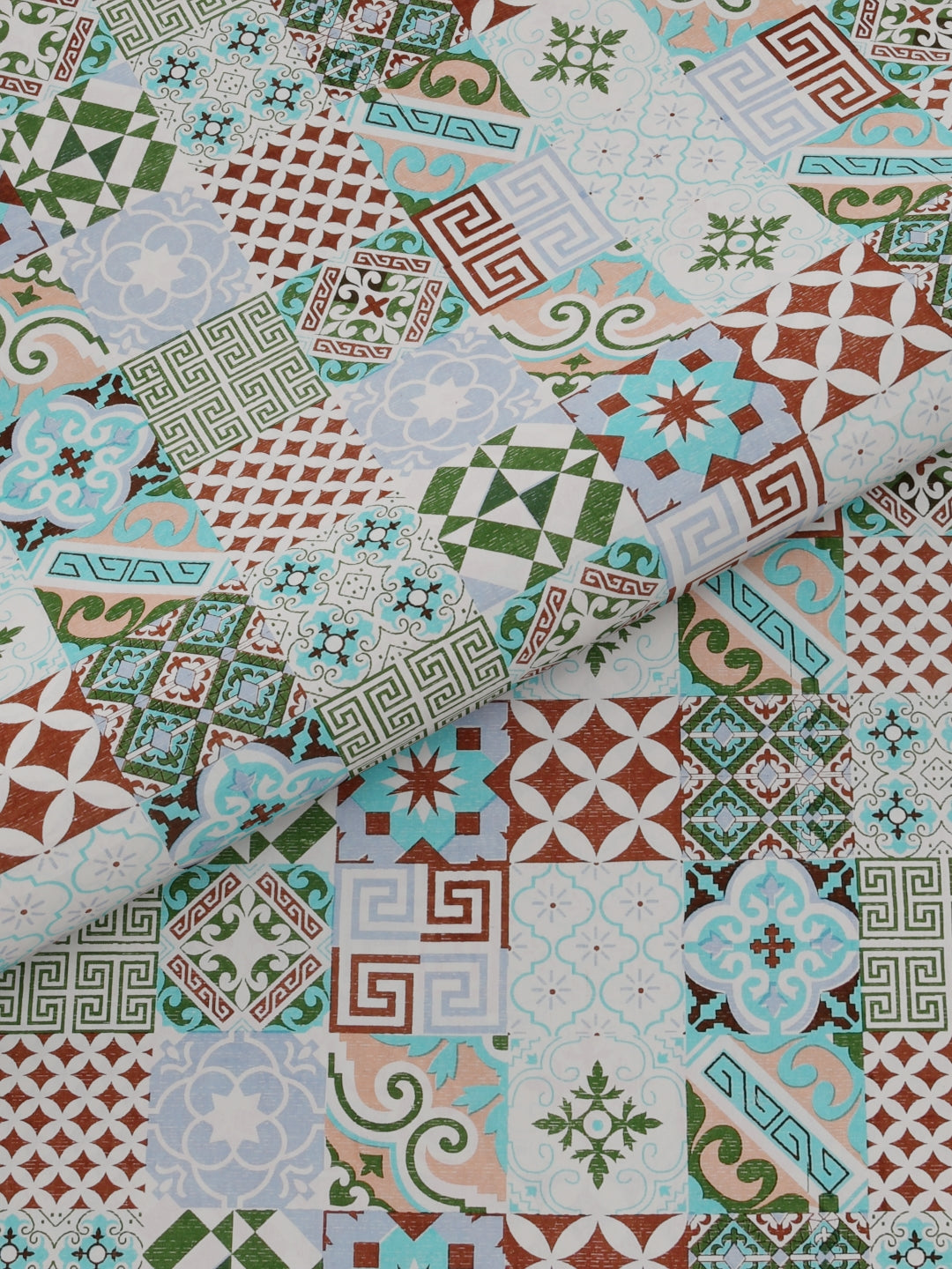 Pure Organic Cotton Bedsheet Hand Block Printed King Size with Pillow Covers 240 TC 90X108 inches