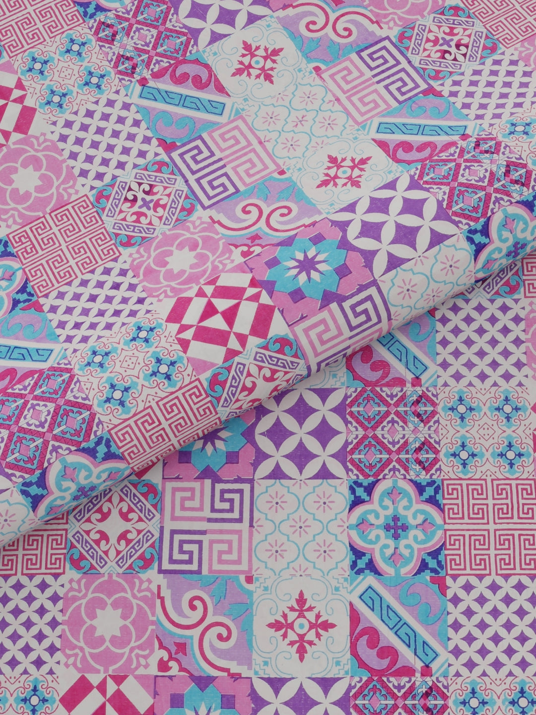 Pure Organic Cotton Bedsheet Hand Block Printed King Size with Pillow Covers 240 TC 90X108 inches
