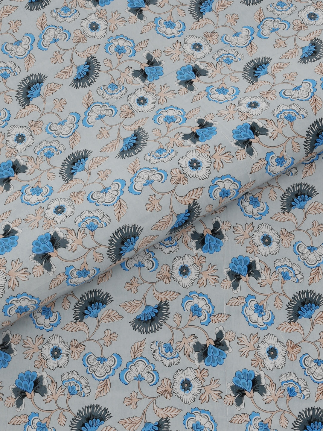 Pure Organic Cotton Bedsheet Hand Block Printed King Size with Pillow Covers 240 TC 90X108 inches