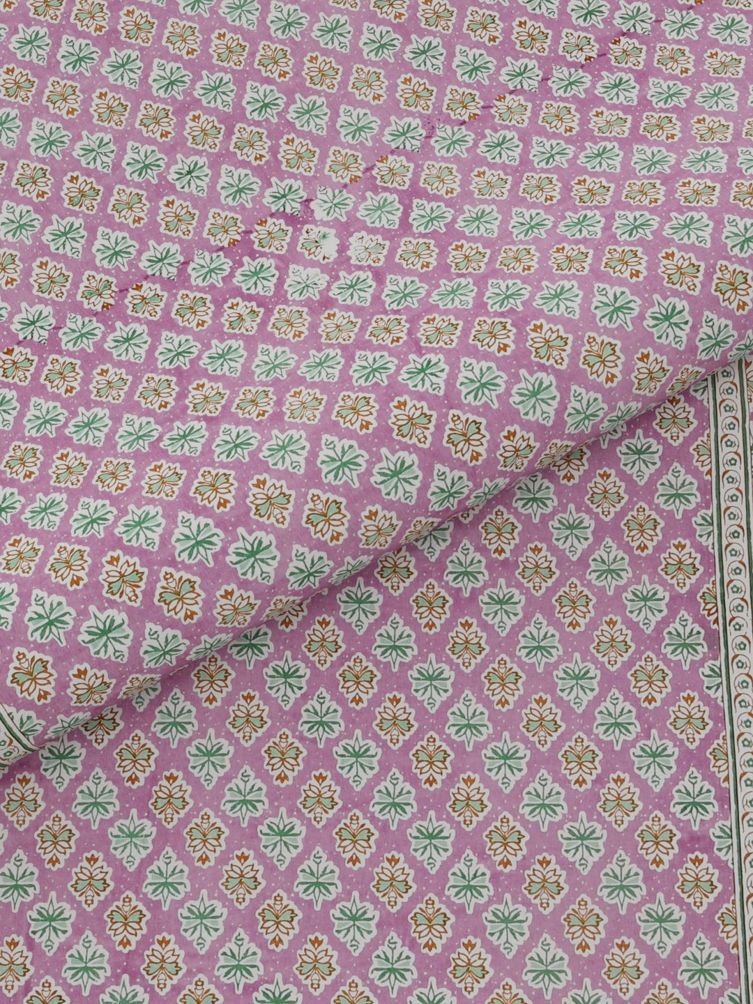 Pure Organic Cotton Bedsheet Hand Block Printed King Size with Pillow Covers 240 TC 90X108 inches