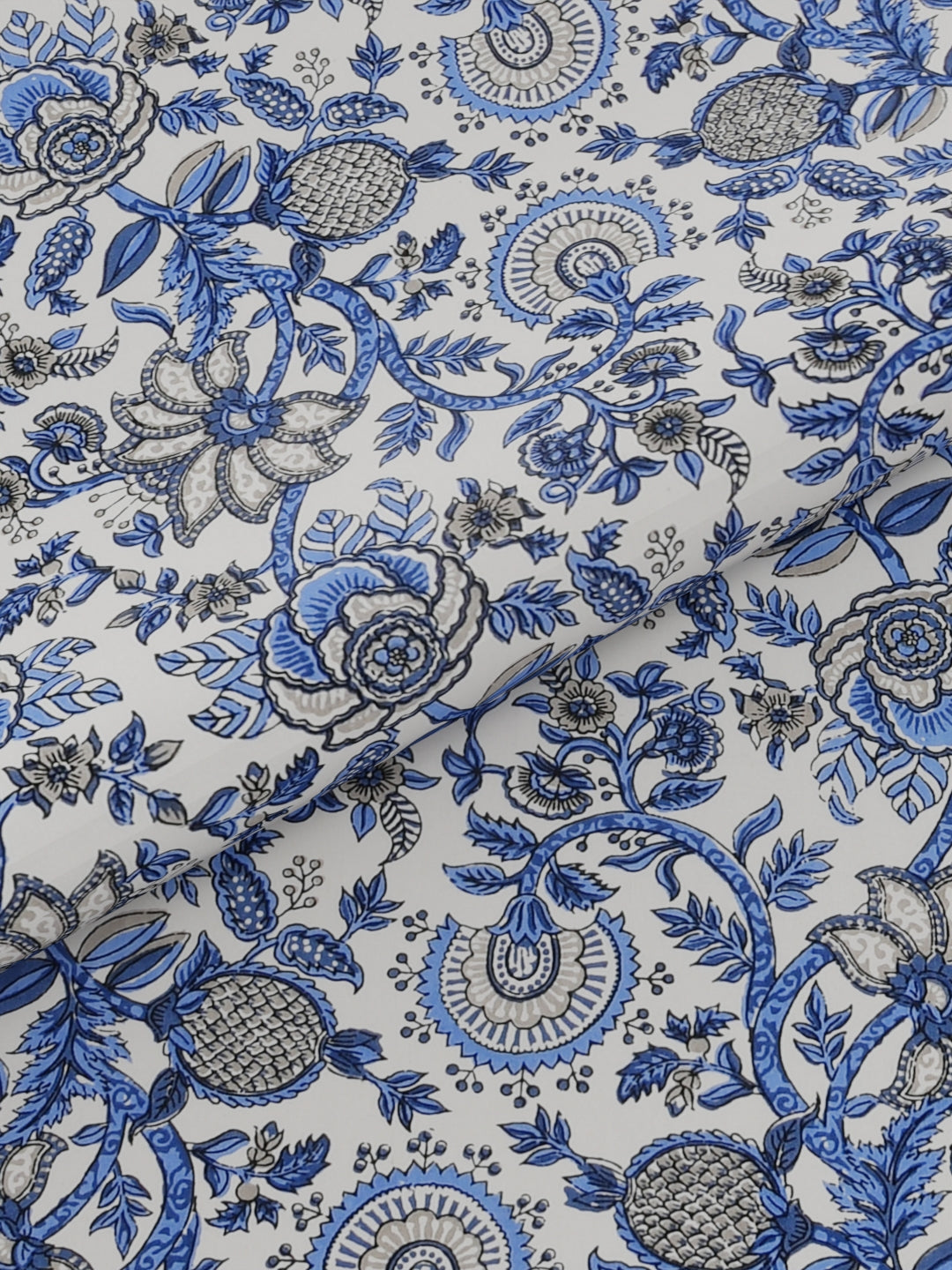Pure Organic Cotton Bedsheet Hand Block Printed King Size with Pillow Covers 240 TC 90X108 inches