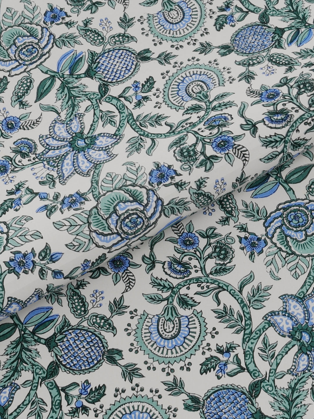 Pure Organic Cotton Bedsheet Hand Block Printed King Size with Pillow Covers 240 TC 90X108 inches