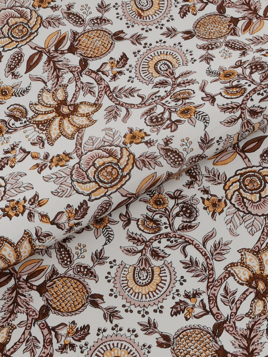 Pure Organic Cotton Bedsheet Hand Block Printed King Size with Pillow Covers 240 TC 90X108 inches