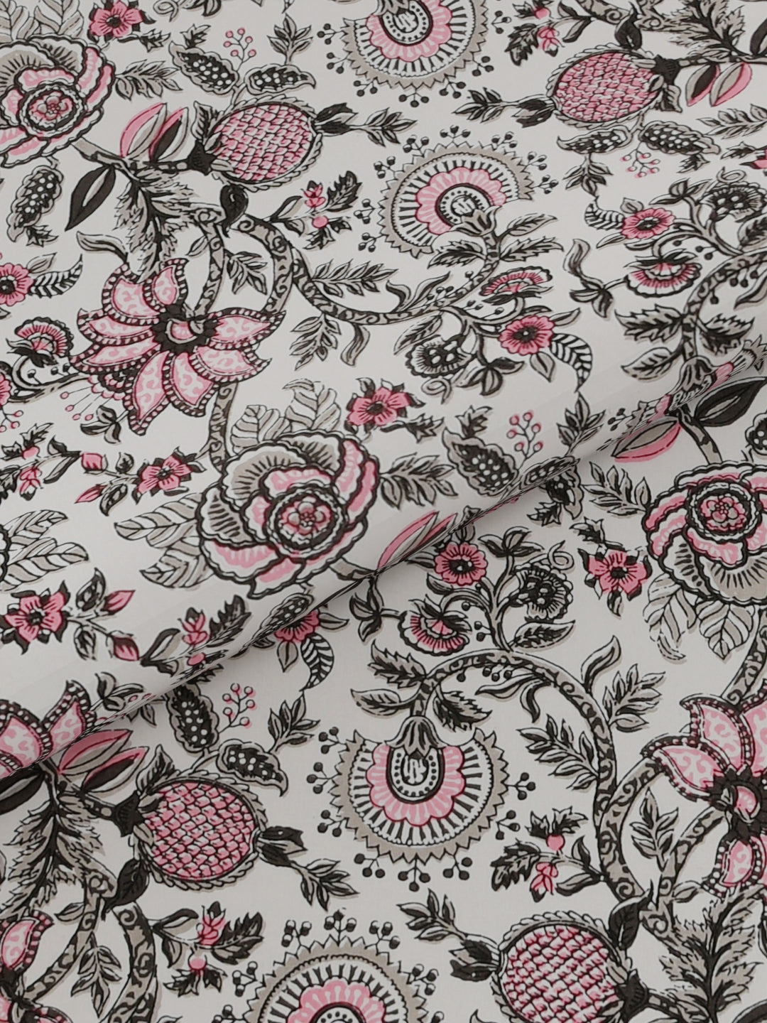 Pure Organic Cotton Bedsheet Hand Block Printed King Size with Pillow Covers 240 TC 90X108 inches