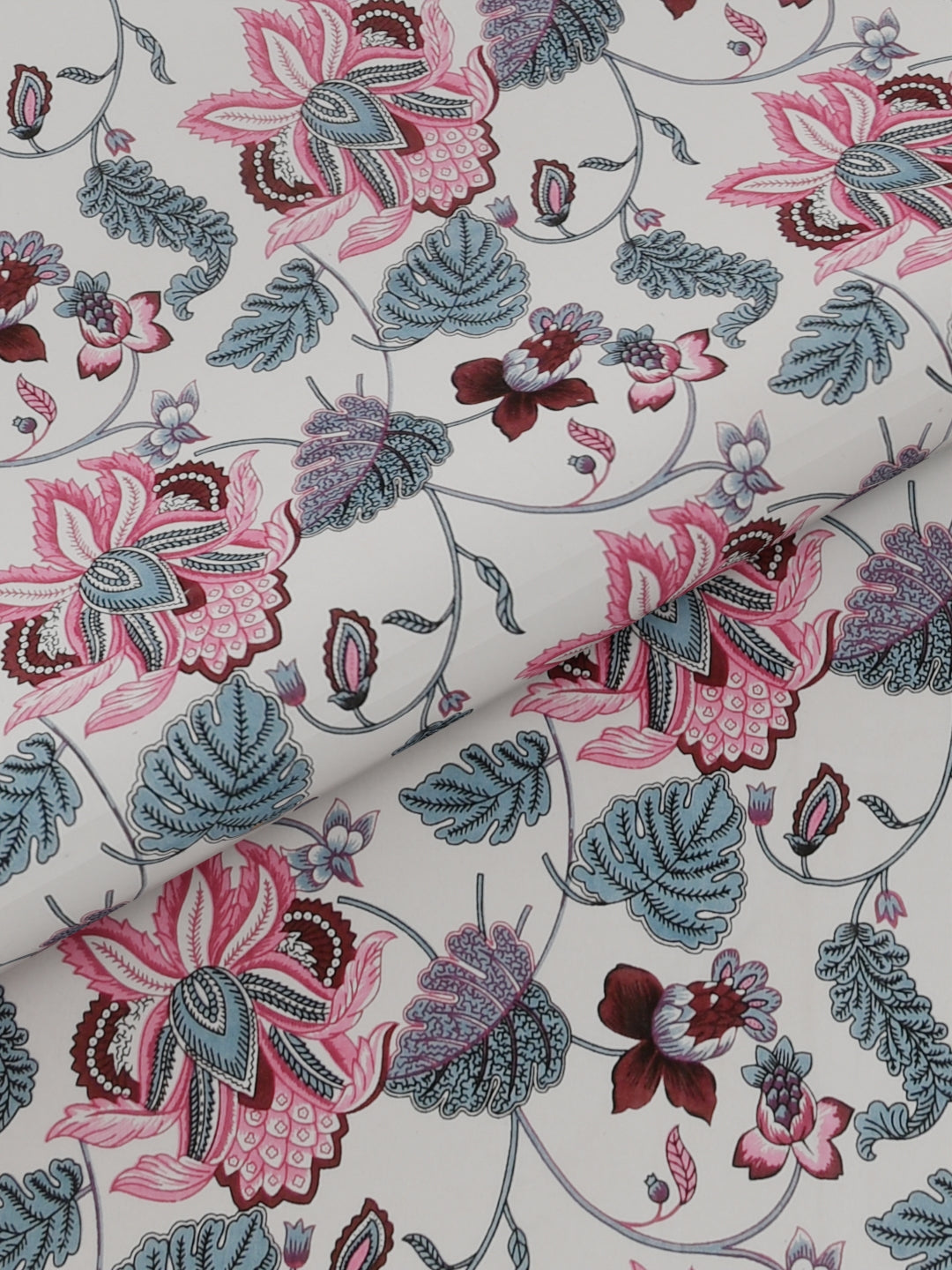 Pure Organic Cotton Bedsheet Hand Block Printed King Size with Pillow Covers 240 TC 90X108 inches