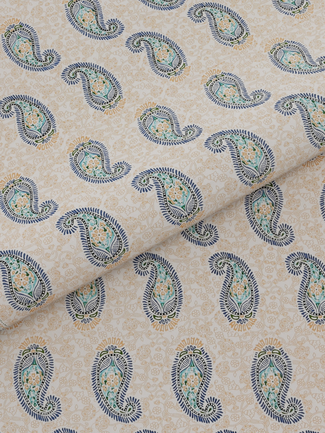 Pure Organic Cotton Bedsheet Hand Block Printed King Size with Pillow Covers 240 TC 90X108 inches