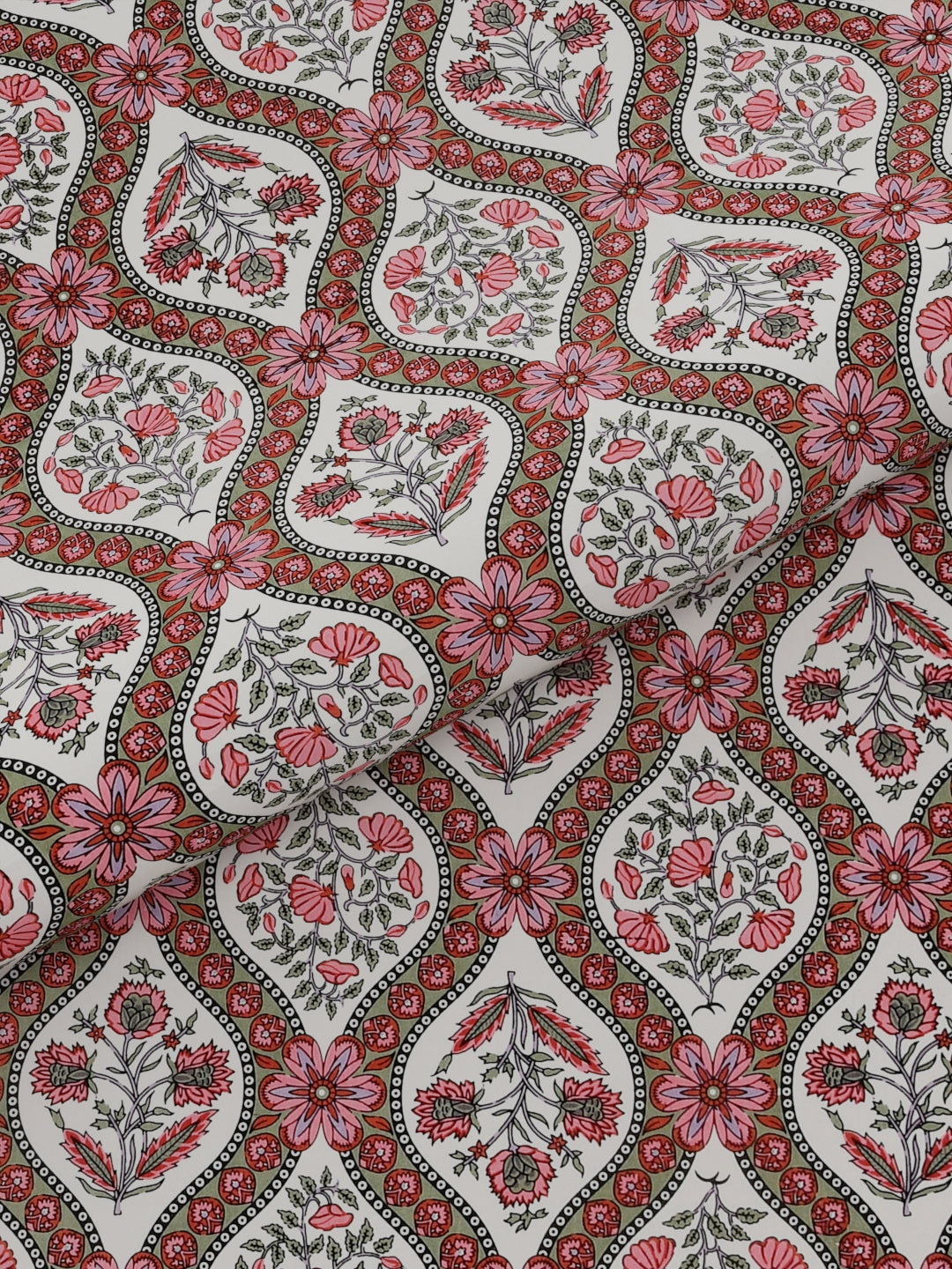 Pure Organic Cotton Bedsheet Hand Block Printed King Size with Pillow Covers 240 TC 90X108 inches