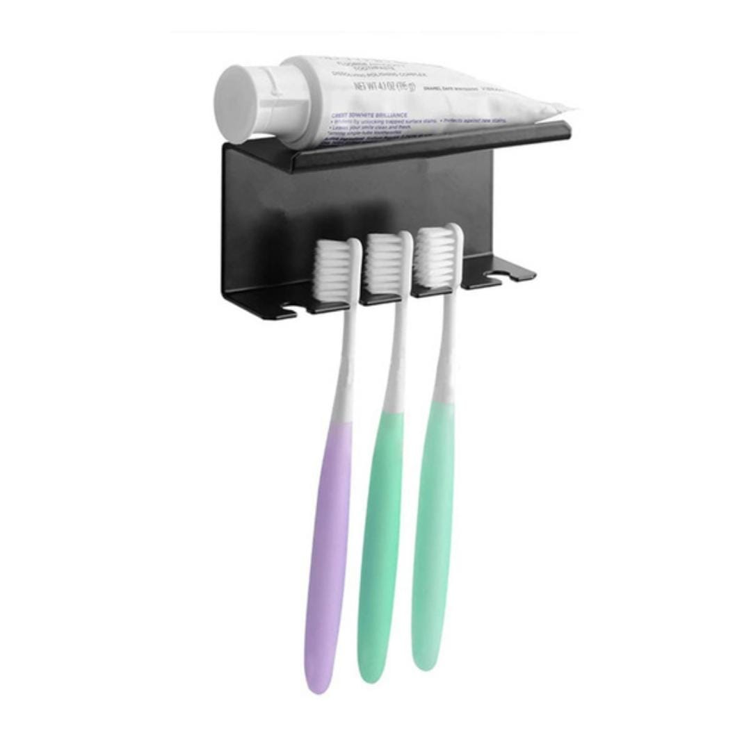 Metal Toothpaste Holder Black Colour 4mm | H - 6.4 Cm W-12.5 Cm L - 4.1 Cm Gift Or Decor