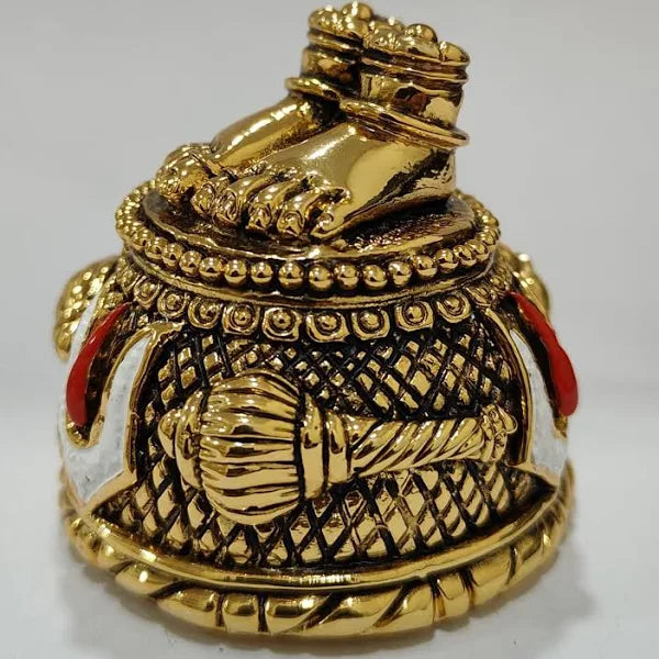 Hanuman Ji Charan Paduka Gold Plated & Antique Finish