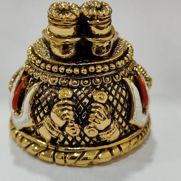 Hanuman Ji Charan Paduka Gold Plated & Antique Finish