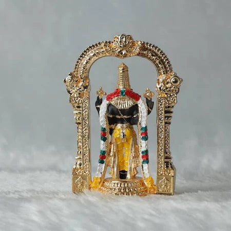 Gold Plated Arch with Tirupati Balaji, Lakshmi & Padmavati