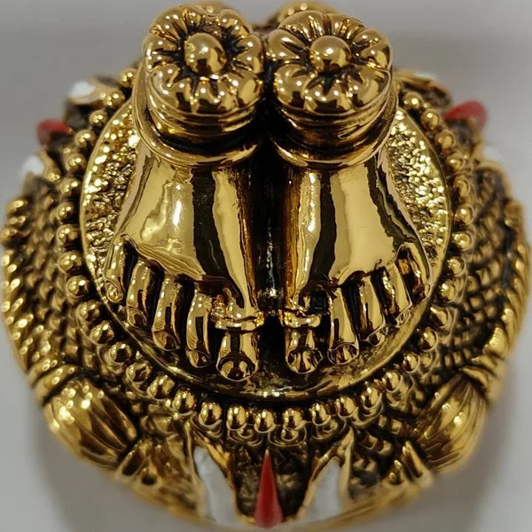 Hanuman Ji Charan Paduka Gold Plated & Antique Finish