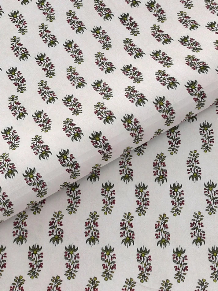 100% Pure Organic Cotton Fabric Hand Block Printed King Size Double Bedsheet with 2 Pillow Covers 340 TC Gift Or Decor