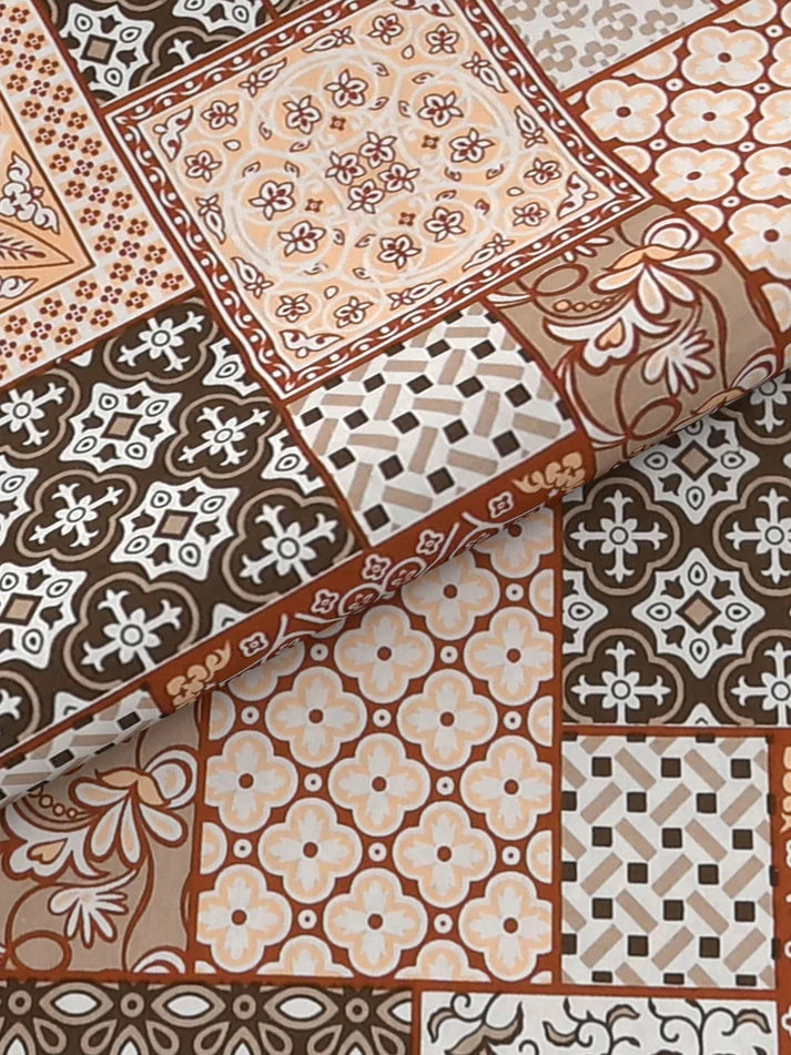 100% Pure Organic Cotton Fabric Jaipuri Hand Block Printed Jumbo King Size Double Bedsheet with 2 Pillow Covers Gift Or Decor