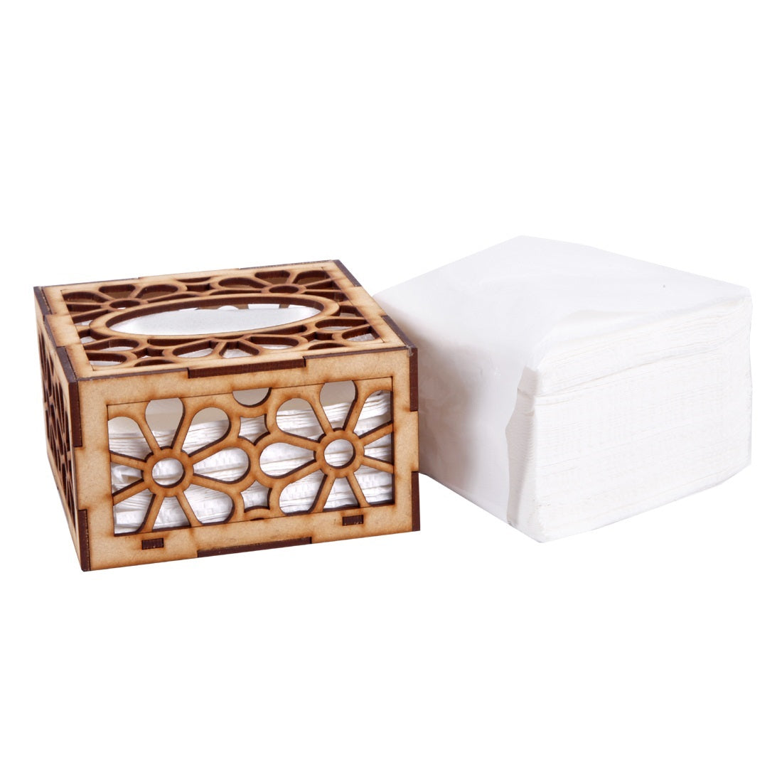 Wooden Tissue Paper Holder Box, Dining Table Tissue Stand, Car Bathroom Tissue Holder Box, Tissue Storage Organizer Box Gift Or Decor
