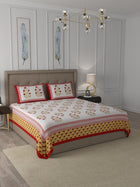 108 X 108 inch 100% Cotton Bedsheet for Double Bed Super King Size with Pillow Covers