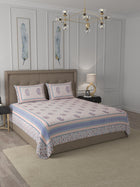 108 X 108 inch 100% Cotton Bedsheet for Double Bed Super King Size with Pillow Covers