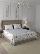 108 X 108 inch 100% Cotton Bedsheet for Double Bed Super King Size with Pillow Covers