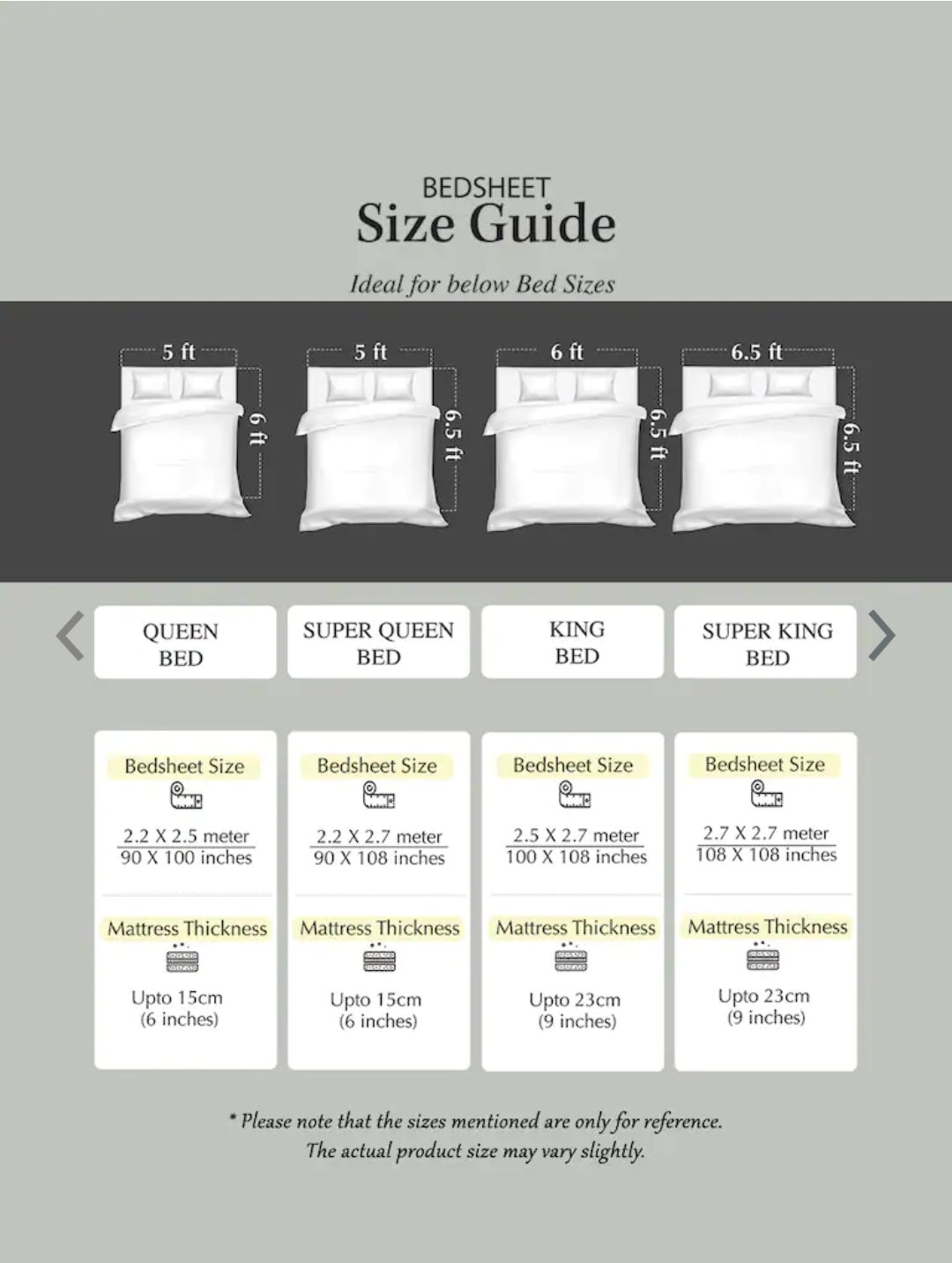 108 X 108 inch 100% Cotton Bedsheet for Double Bed Super King Size with Pillow Covers Gift Or Decor